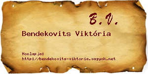 Bendekovits Viktória névjegykártya