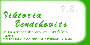 viktoria bendekovits business card